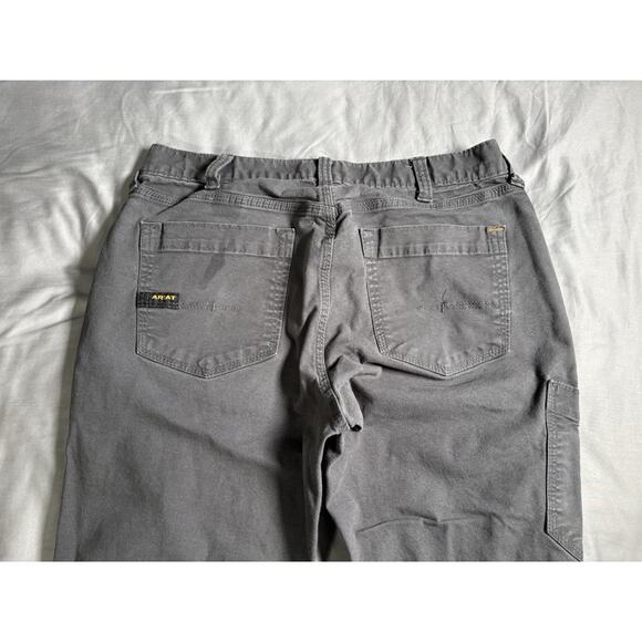 Ariat Rebar M4 Relaxed Straight Khaki Pants Mens 32x30 Gray - Picture 7 of 15